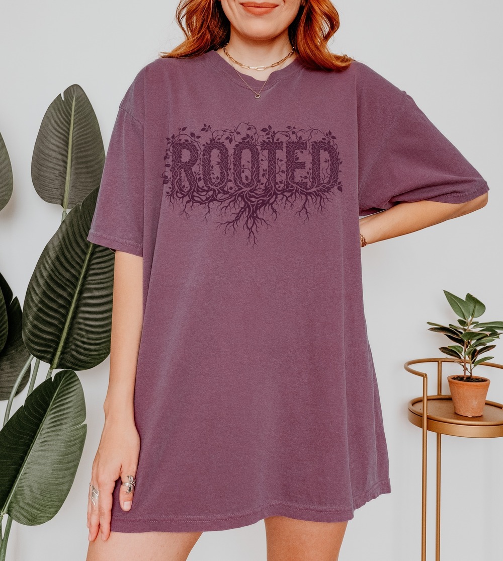 ROOTED Vines Growing Into a Botanical Root System Tee